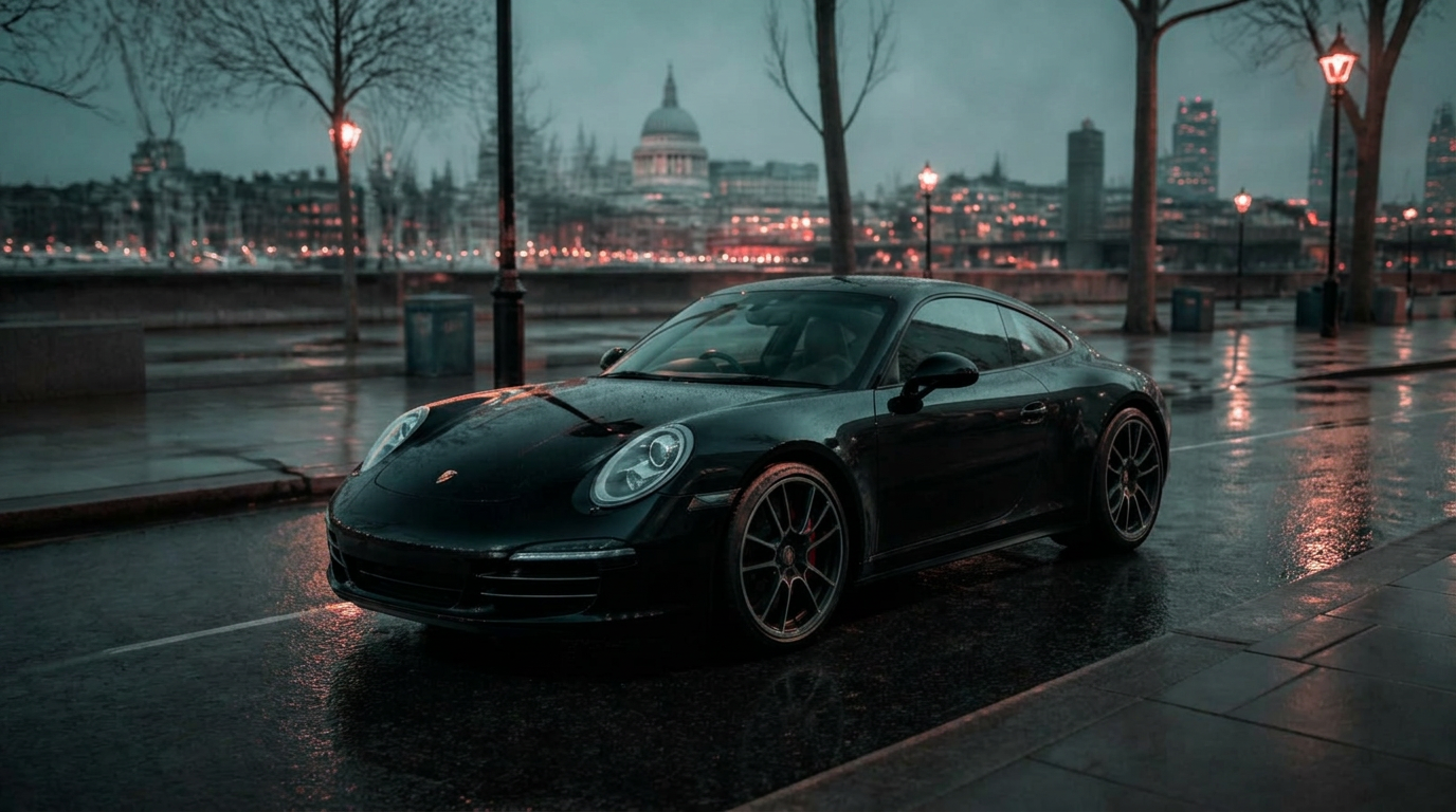 Cinematic Porsche shoot after professional color grading